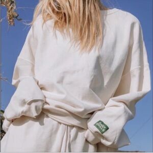 Daily Drills Cream Oversized Crew